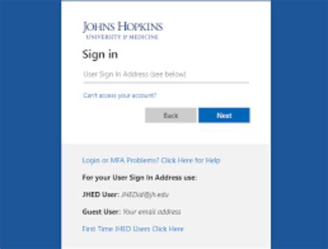 jh portal login|jhu log in.